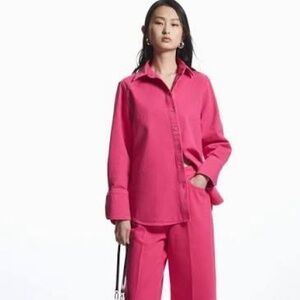 COS Structured Denim Shirt -pink